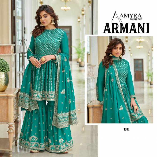 Amyra Armani Heavy Georgette Fancy Wedding Wear Salwar Kameez Collection